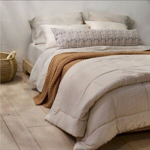 King plus rayon from bamboo quilt ivory